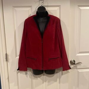 14P JM Collection light jacket in red with pockets